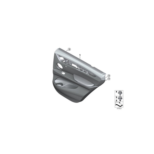 Genuine BMW 51427484620 F15 Door Lining Leather Rear Right BEIGE/ROGGEN (Inc. X5 30dX, X5 50iX 4.0 & X5 35i)