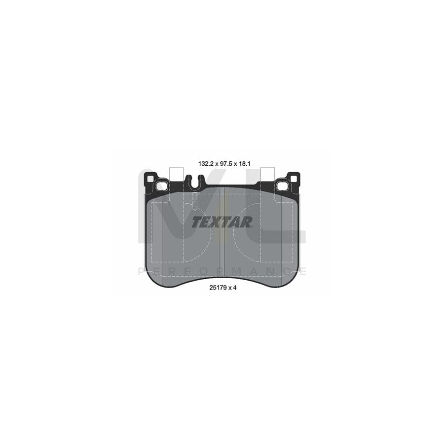 TEXTAR 2517901 Brake pad set suitable for MERCEDES-BENZ SL Convertible (R231) prepared for wear indicator