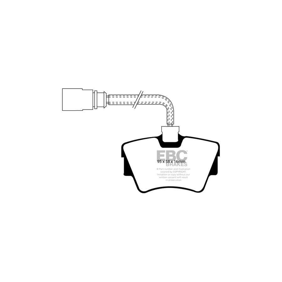 EBC DP1285 VW Ultimax Rear Brake Pads - Girling/TRW Caliper (Inc. Caravelle & Transporter) 2 | ML Performance UK Car Parts