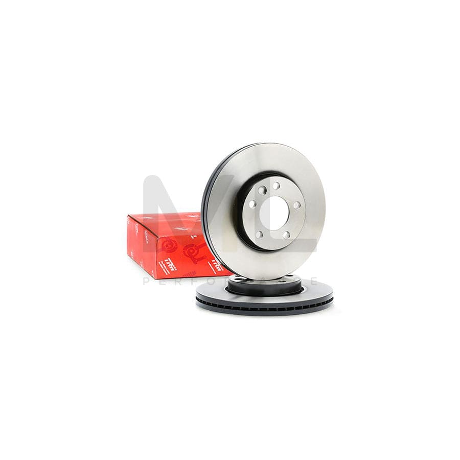 TRW DF4308S Brake Disc Vented, Painted, High-carbon  - 1 piece