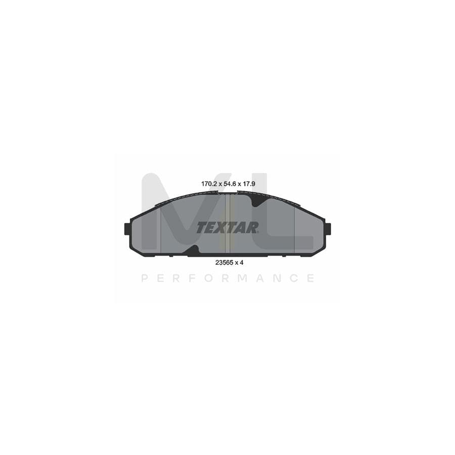TEXTAR 2356501 Brake pad set for NISSAN Patrol GR IV Off-Road (Y60, GR) not prepared for wear indicator