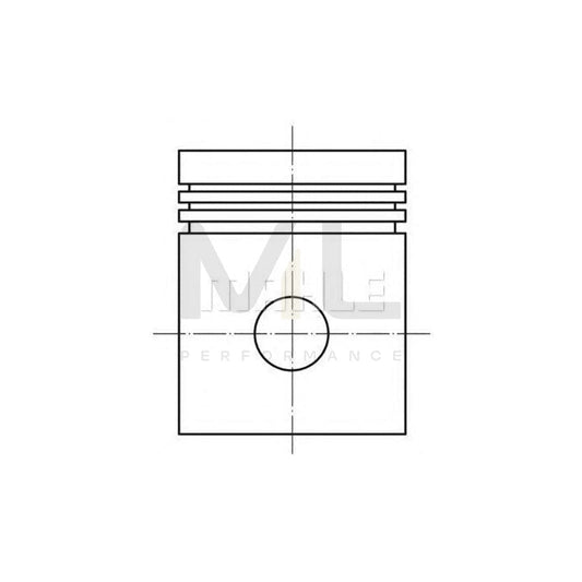 MAHLE ORIGINAL 001 28 03 Piston suitable for MERCEDES-BENZ 170 (W170) 76,5 mm, with piston rings | ML Performance Car Parts