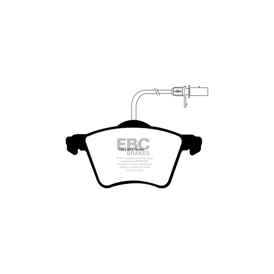 EBC DP1286 VW Ultimax Front Brake Pads - Girling/TRW Caliper (Inc. Caravelle & Transporter) 2 | ML Performance UK Car Parts