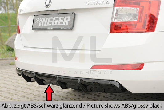 Rieger 00099292 Skoda 5E Octavia Rear Diffuser 1 | ML Performance UK Car Parts