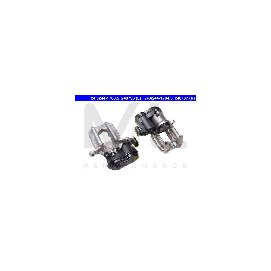 ATE 24.6244-1703.5 Brake Caliper for BMW 5 Series for vehicles with electric parking brake, with electric motor, without holder