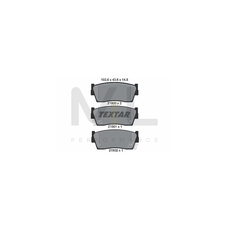 TEXTAR 2150001 Brake pad set with acoustic wear warning