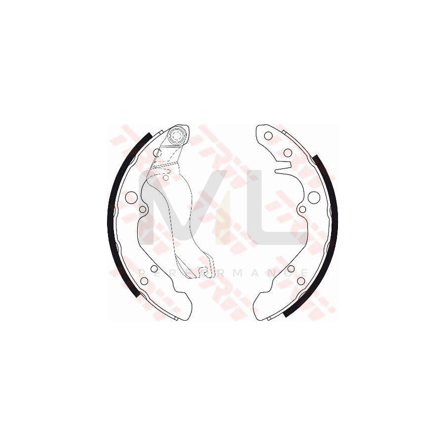 TRW GS8298 Brake Shoe Set for AUDI 100