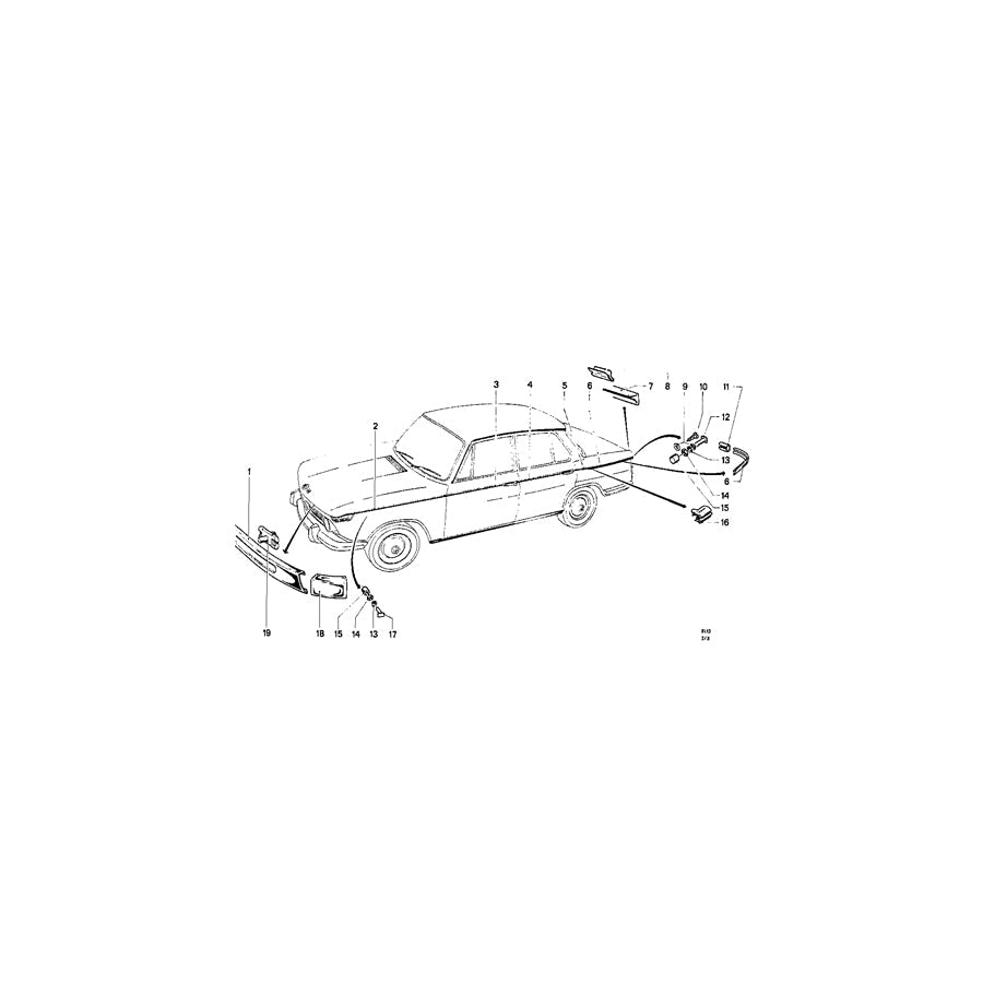 Genuine BMW 51136660184 Decorative Strip For Door, Rear, Left (Inc. 2000, 1800 & 2000tilux)