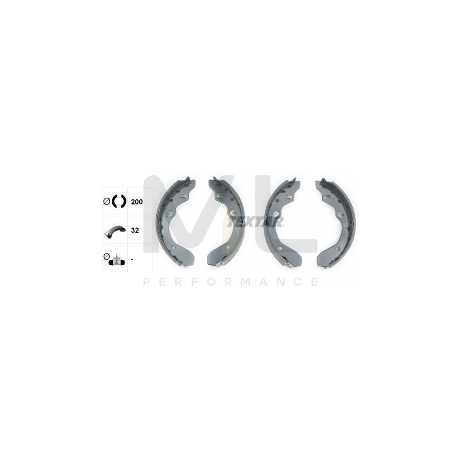 TEXTAR 91056300 Brake Shoe Set without handbrake lever