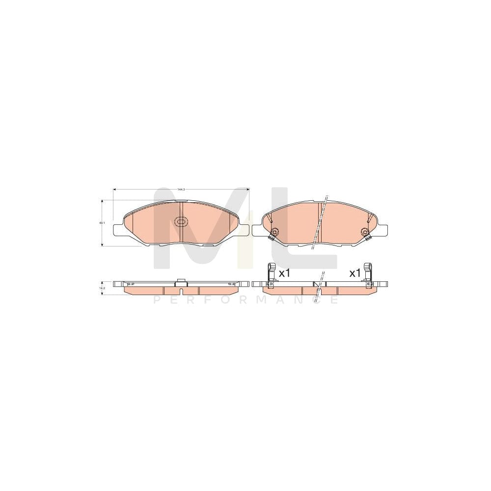 TRW Gdb3577 Brake Pad Set With Acoustic Wear Warning