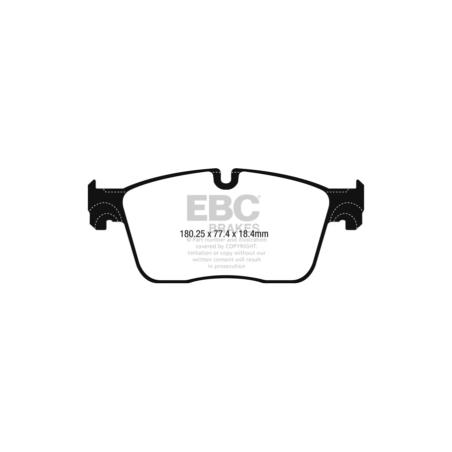EBC PD03KF1513 Jaguar Yellowstuff Front Brake Pad & Plain Disc Kit - ATE Caliper 2 | ML Performance UK Car Parts