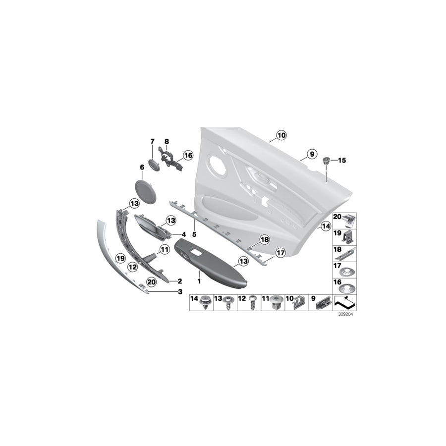 Genuine BMW 51428057422 F80 F80 Cover, Speaker, Tweeter, Rear SCHWARZ (Inc. M3)