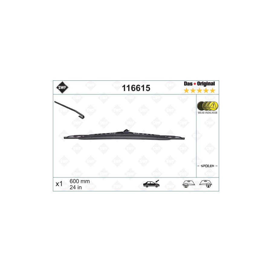 Swf Original Spoiler 116615 Wiper Blade