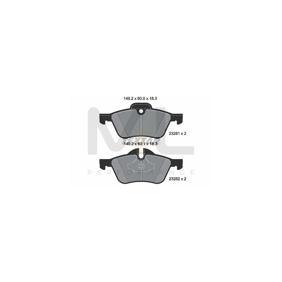 TEXTAR epad 2328181 Brake pad set prepared for wear indicator