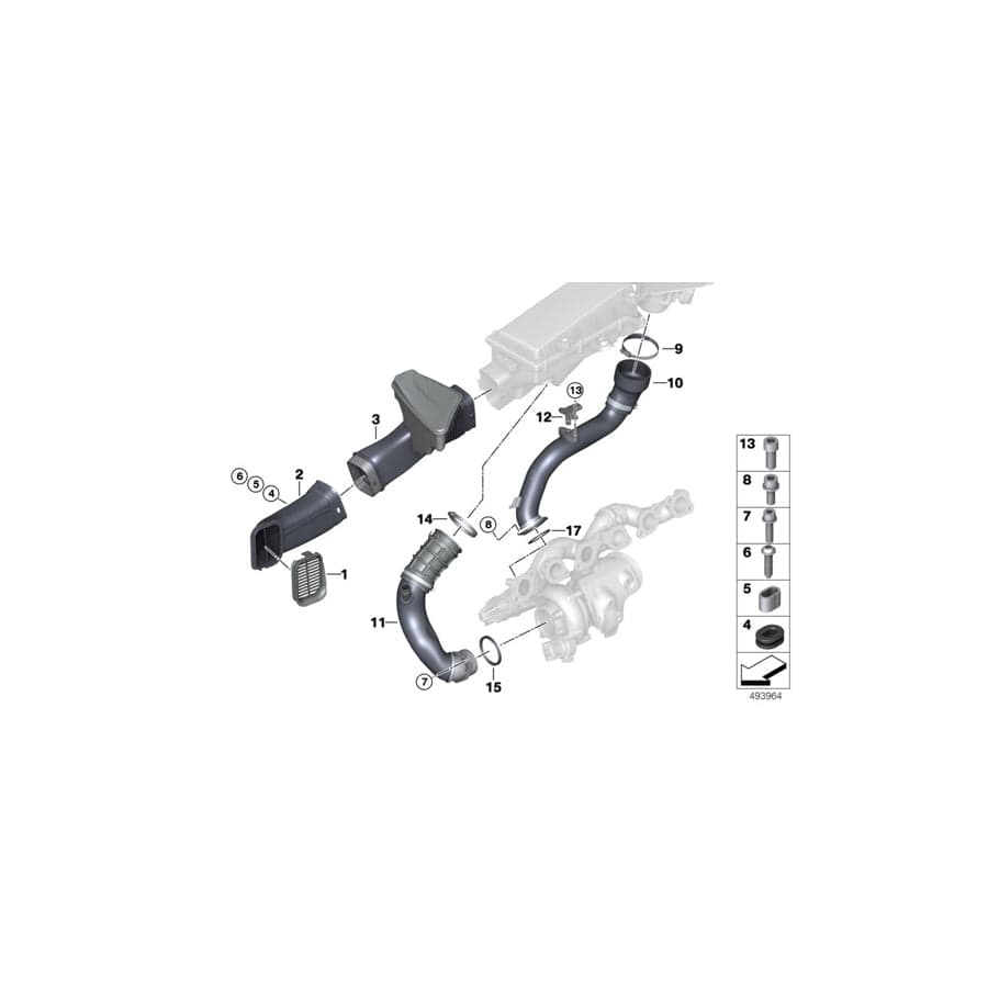 Genuine BMW 13718617091 G12 Intake Duct 45078 (Inc. M760iX & M760LiX)