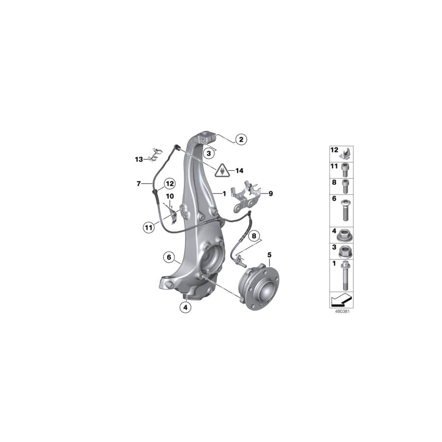Genuine BMW 31212284053 F10 F13 F12 Carrier, Left (Inc. M5 & M6)