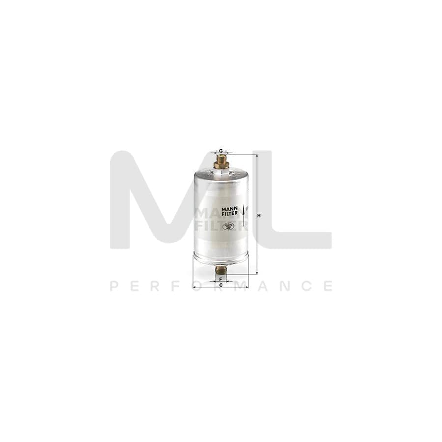 MANN-FILTER WK 726/2 Fuel filter for PORSCHE 911 Coupe (964) In-Line Filter