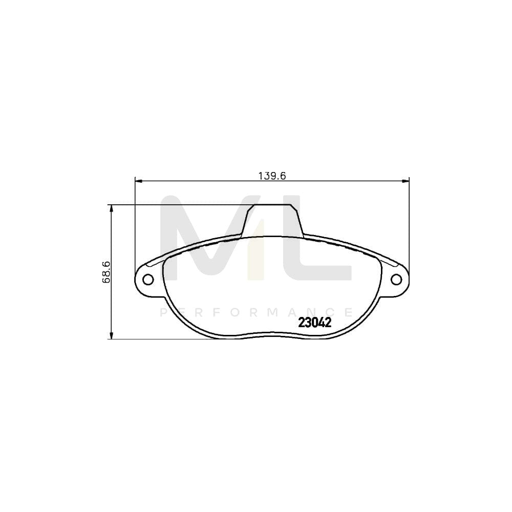 Hella 8DB 355 019-251 Brake Pad Set With Integrated Wear Warning Contact | ML Performance Car Parts