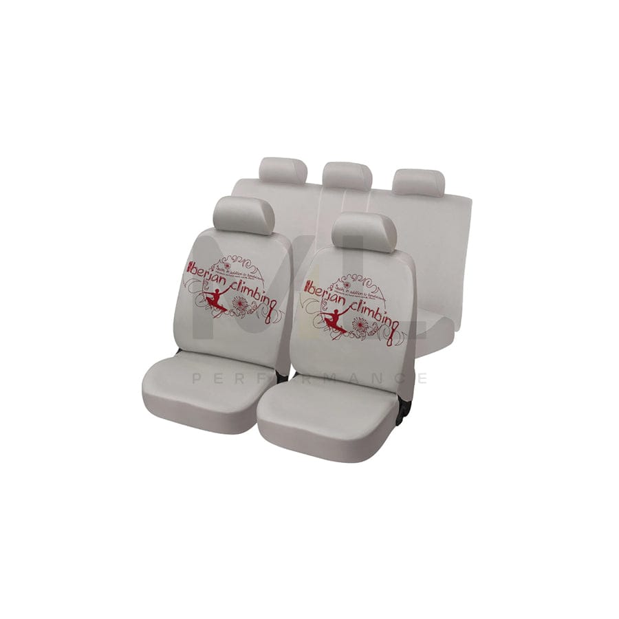 WALSER Iberian 12686 Car seat cover White, Cotton, Polyester, Front and Rear