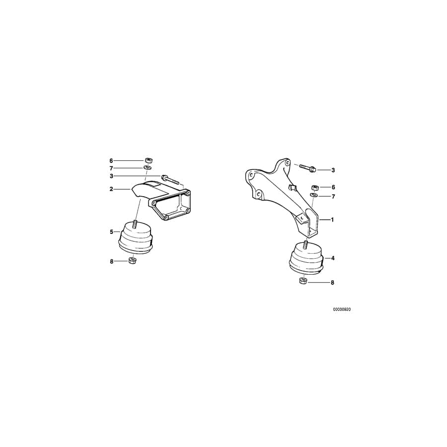 Genuine BMW 11811141832 E36 Supporting Bracket Right (Inc. 318tds)