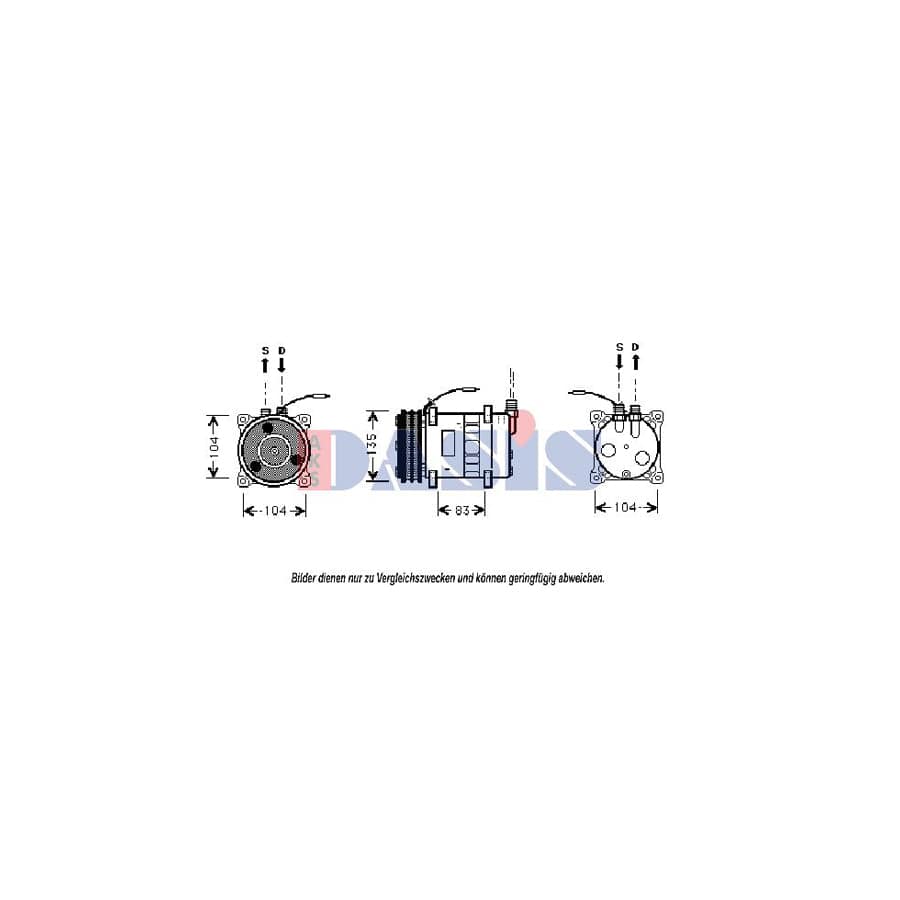 AKS Dasis 851650N Compressor, Air Conditioning
