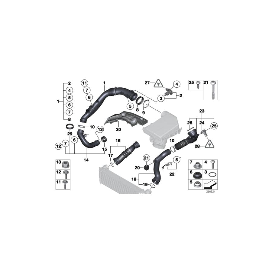 Genuine BMW 13717571360 E70 F15 F16 Gasket (Inc. X5 35i)