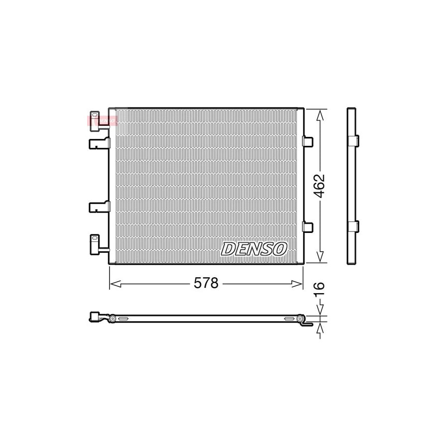 DENSO DCN20041 Air Conditioning Condenser for Opel Vivaro