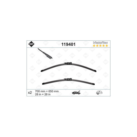 Swf Visioflex 119401 Wiper Blade For Peugeot 307
