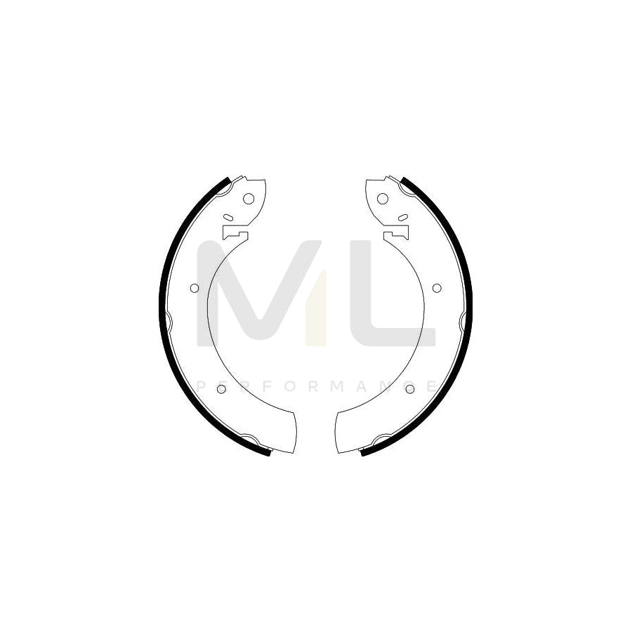 HELLA 8DB 355 001-391 Brake Shoe Set without handbrake lever | ML Performance Car Parts