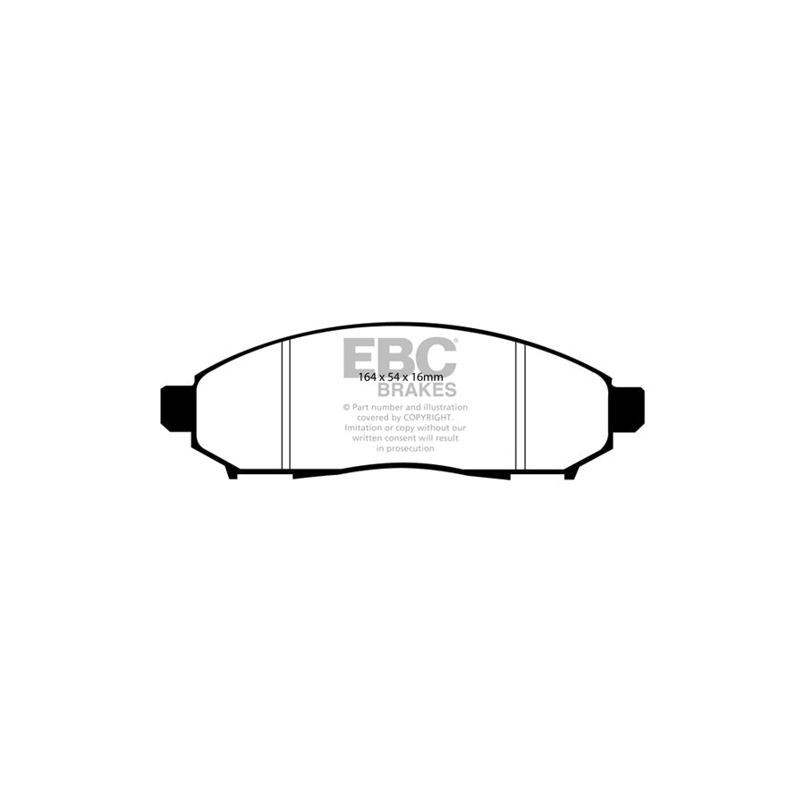 EBC DP61747 Nissan Greenstuff Front Brake Pads - Tokico Caliper (Inc. Pathfinder & Navara) 2 | ML Performance UK Car Parts