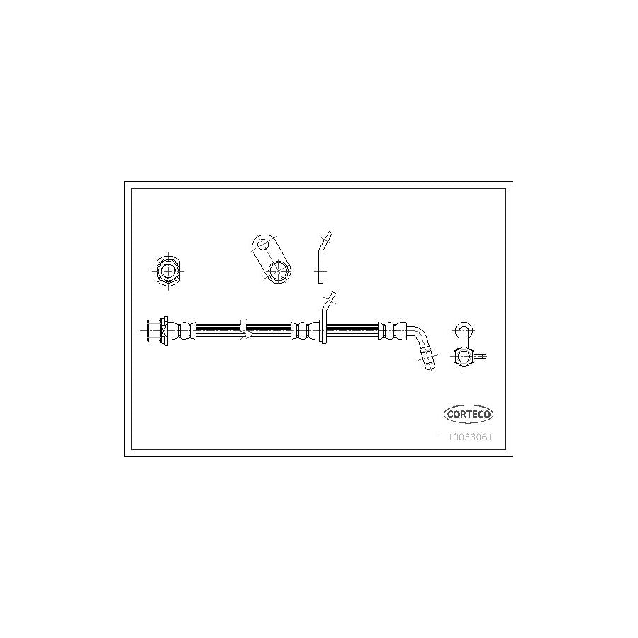 Corteco 19033061 Brake Hose for Toyota Avensis I Saloon (T22)