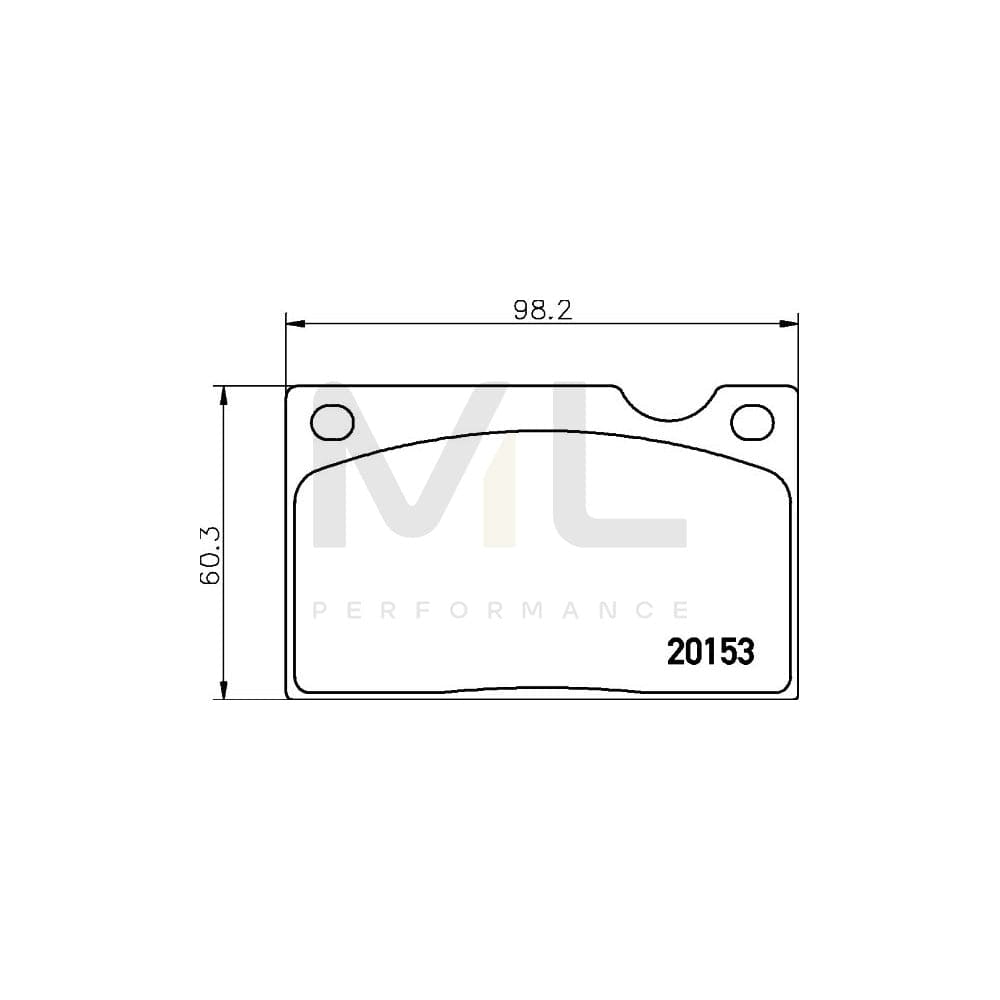 Hella 8DB 355 018-391 Brake Pad Set Not Prepared For Wear Indicator | ML Performance Car Parts