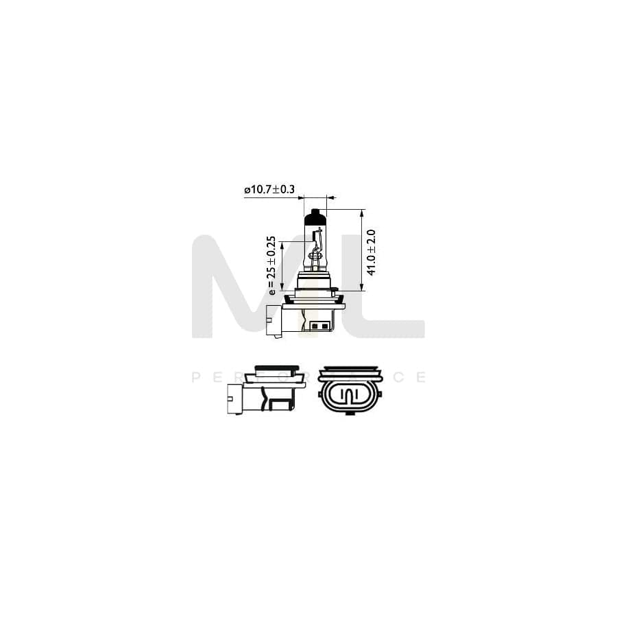 PHILIPS 12360WVUB1 Bulb, spotlight H8 12V 35W PGJ19-1 Halogen