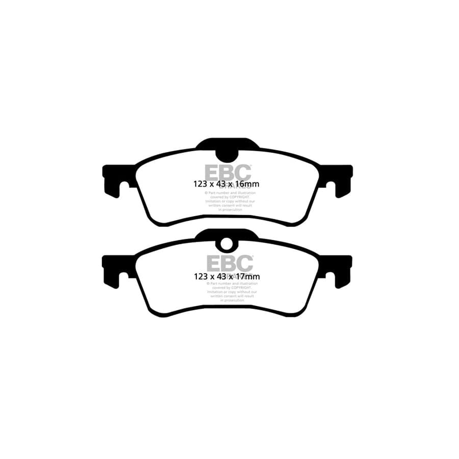 EBC PD01KR542 Mini R53 Greenstuff Rear Brake Pad & Plain Disc Kit - ATE Caliper 2 | ML Performance UK Car Parts
