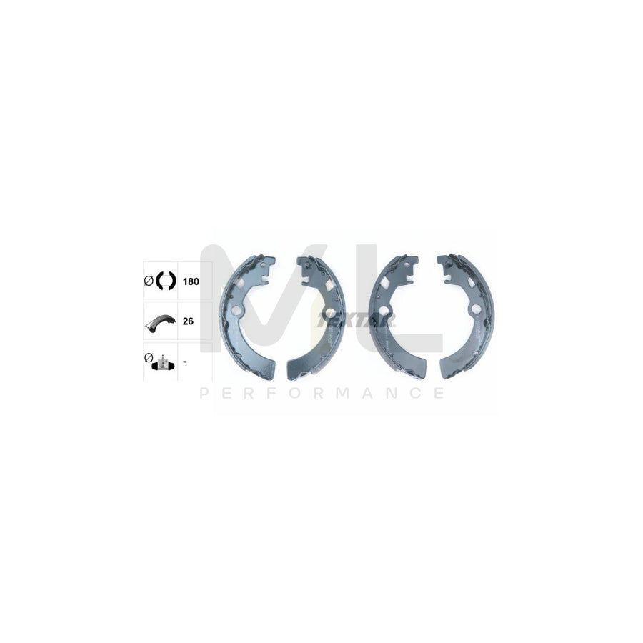 TEXTAR 91051400 Brake Shoe Set for SUZUKI WAGON R+ without handbrake lever