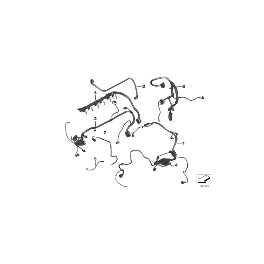 Genuine BMW 12538646727 F25 F26 Wiring Harness, Engine Trans. Module (Inc. X4 28iX, X4 20iX & X3 28iX)