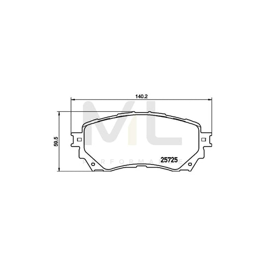 Hella 8DB 355 020-901 Brake Pad Set For Mazda 6 Not Prepared For Wear Indicator, With Accessories | ML Performance Car Parts