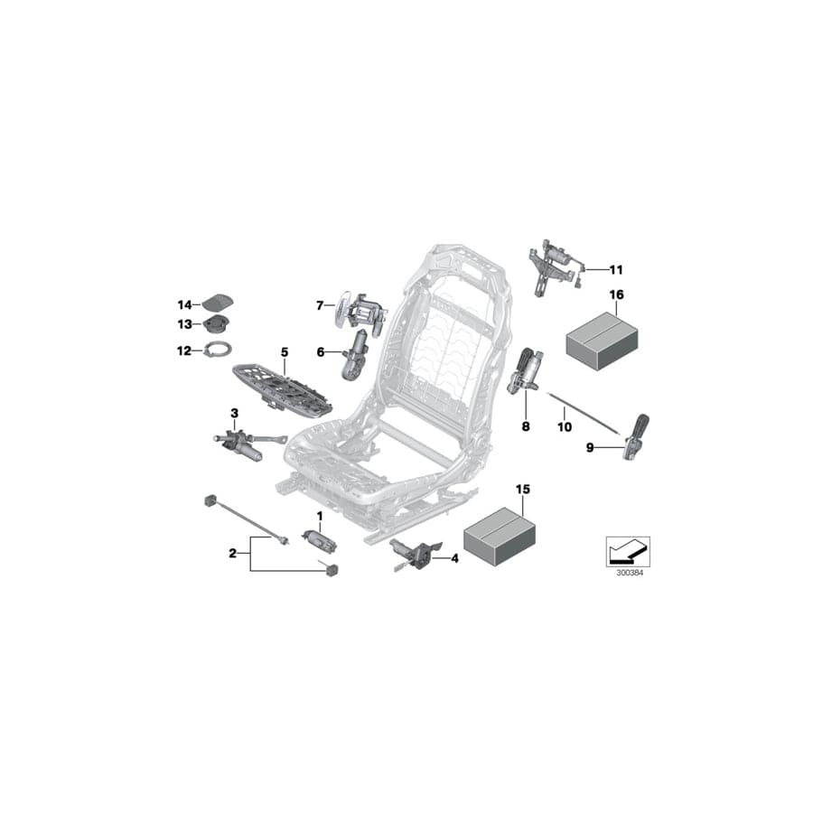 Genuine BMW 52107364388 F02 F10 F16 Mechanism, Thigh Bolster, Right (Inc. Hybrid 7L, 630d & X6 35i)