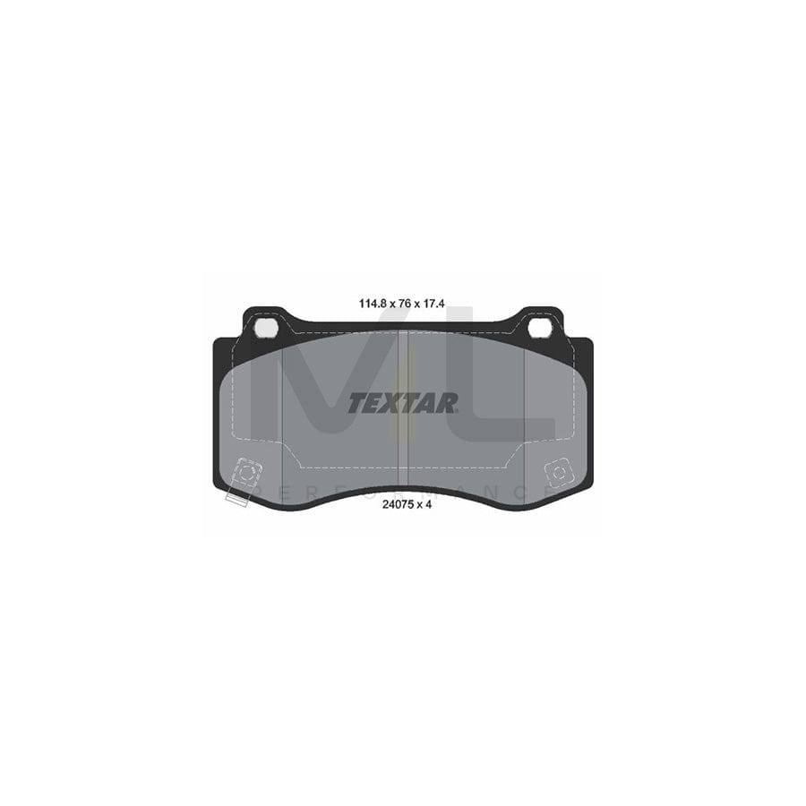 TEXTAR 2407501 Brake pad set with acoustic wear warning