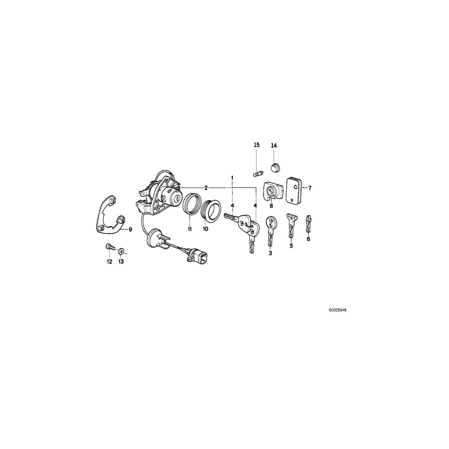 Genuine BMW 51212291607 Lock With Code, Left (Inc. Z1)