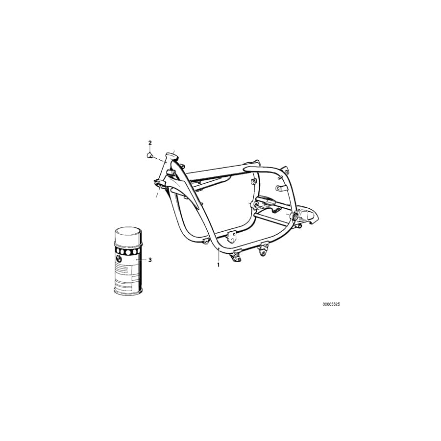 Genuine BMW 46512301717 Front Frame Schwarz (Inc. R45/N, R65 & R45)