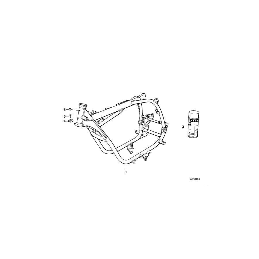 Genuine BMW 46511452605 Front Frame Schwarz (Inc. R 100 GS)
