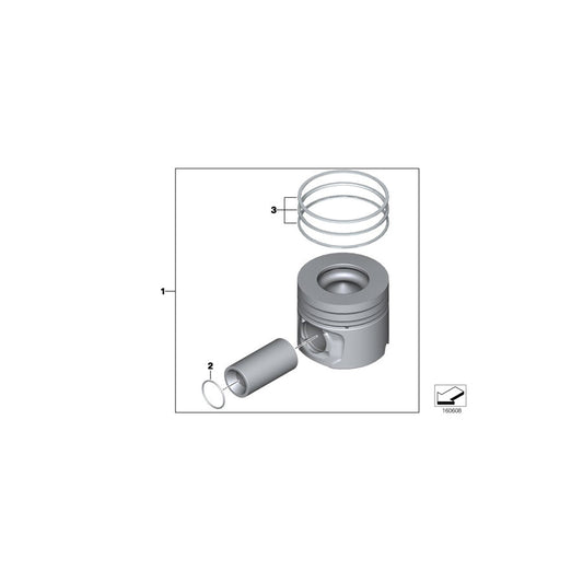 Genuine BMW 11257812632 F31 F21 R56 Repair Kit Piston Rings (+0,25) (Inc. X1 16d, 318d & 318dX)