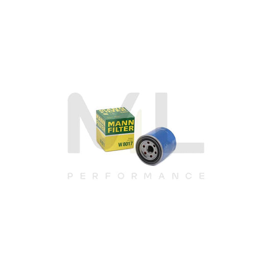 MANN-FILTER W 8017 Oil Filter Spin-on Filter, with one anti-return valve