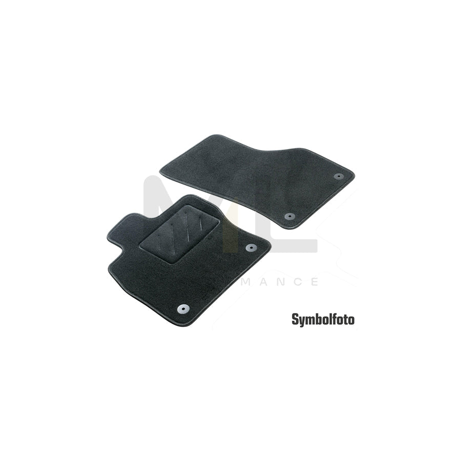WALSER 80236 Floor mat set for PEUGEOT Expert I (224) Textile, Front, Quantity: 2, Black