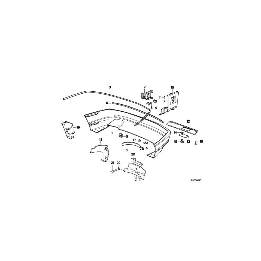 Genuine BMW 51128124048 E31 Cover (Inc. 850Ci, 850CSi & 840Ci)