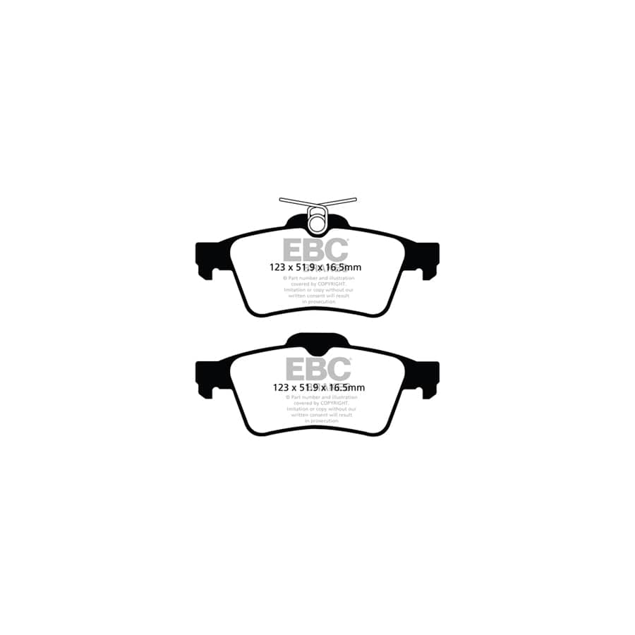 EBC PDKR725 Peugeot 508 Ultimax Rear Brake Pad & Plain Disc Kit - ATE Caliper 2 | ML Performance UK Car Parts