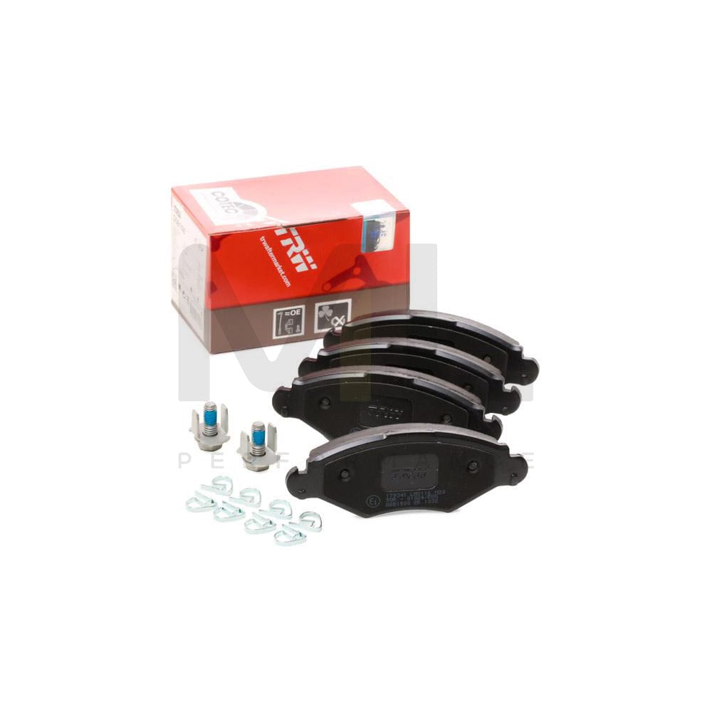 TRW Cotec Gdb1500 Brake Pad Set For Peugeot 206 Not Prepared For Wear Indicator, With Brake Caliper Screws, With Accessories