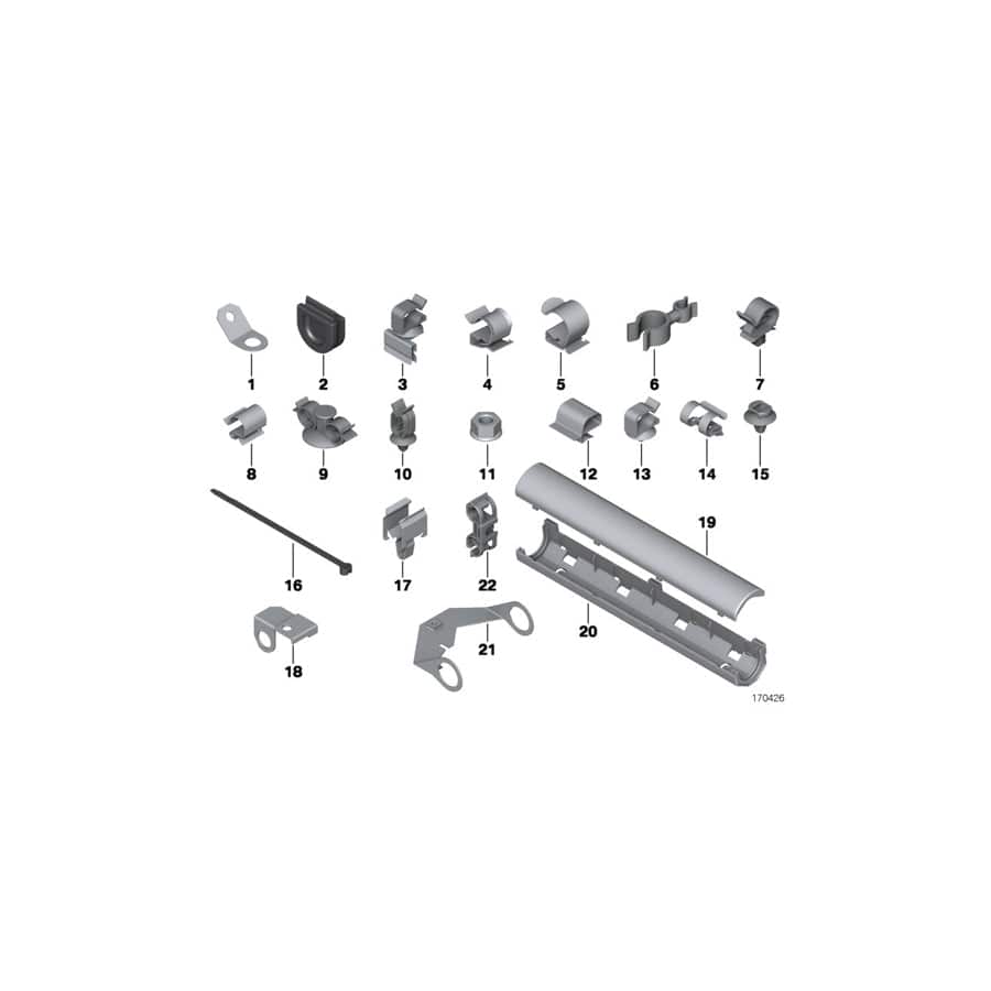 Genuine BMW 12521712900 E46 E60 E64 Cable Holder (Inc. 325tds)