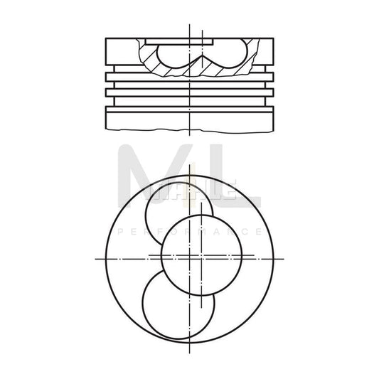 MAHLE ORIGINAL 030 54 03 Piston 80,51 mm, at steering cylinder, Axle stop on frame, with piston ring carrier, without cooling duct | ML Performance Car Parts